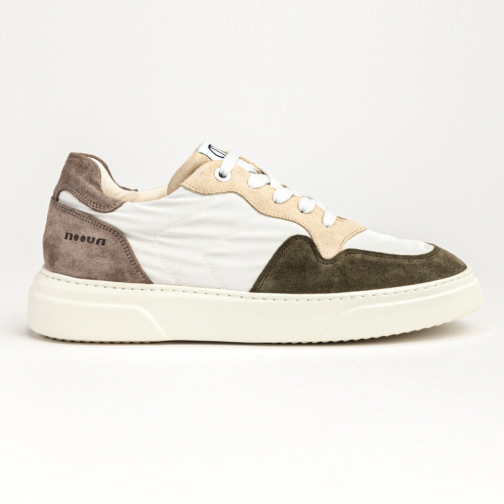 COSMO 16 LOW SNEAKER IN NYLON RIFRANGENTE E CAMOSCIO MULTICOLOR