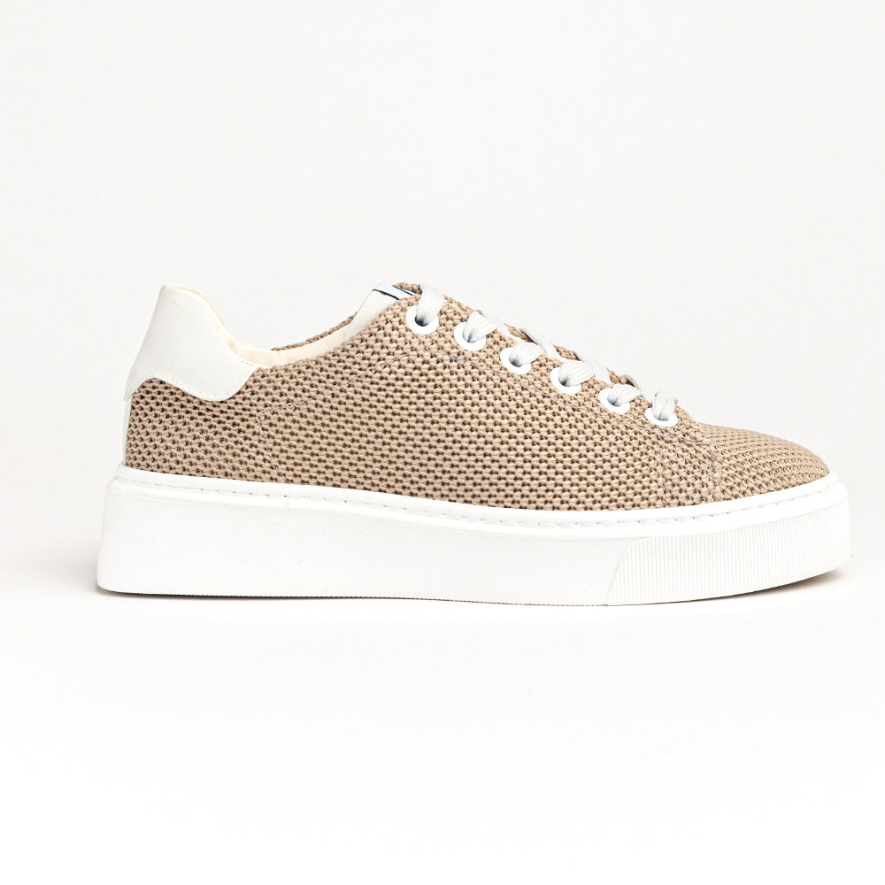 GAUS 24 LOW SNEAKER IN TESSUTO TRASPIRANTE BEIGE E NYLON RIFRANGENTE